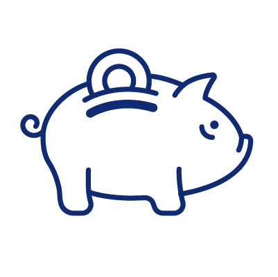 Icon für Angebote mit Sparschwein